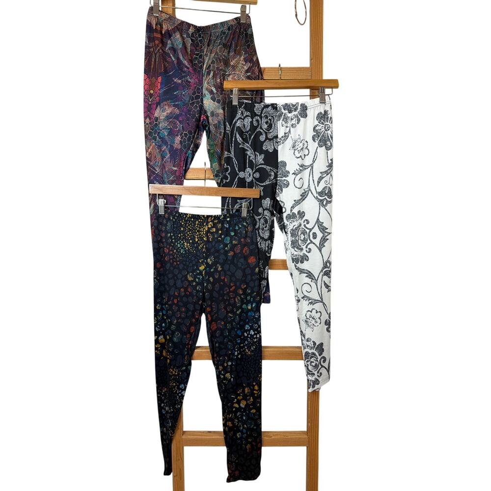 LOT 3 Leggings NWT Lily by Firmiana Multicolor Fitted Pants Size 1X/2X